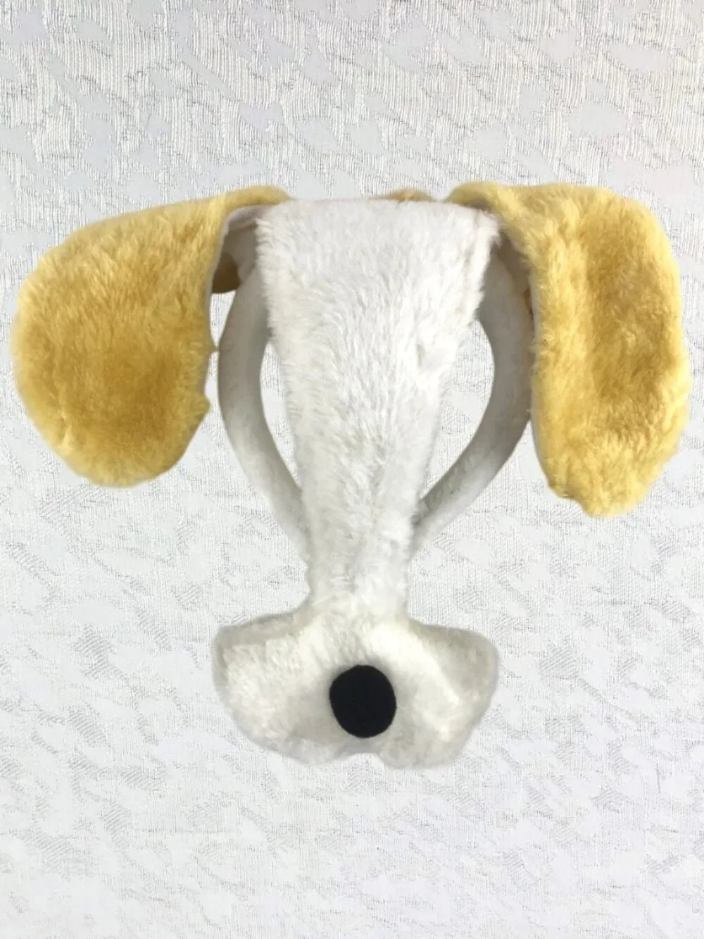 Dog Novelty Maya-Lulu Mask Headband White & Gold Faux Fur One Size